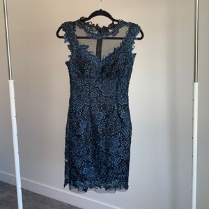 CACHÉ Blue Lace Cocktail Dress
